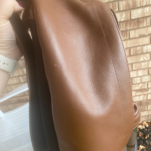 Coach Brown Leather & Camo Backpack - Picture 10 of 14